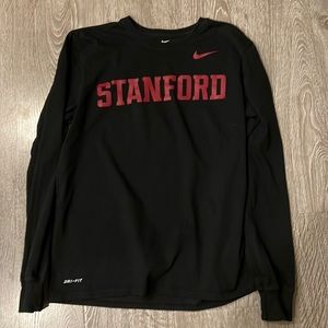 Nike Stanford black long-sleeve dry fit shirt (mens M, athletic cut, used, good)